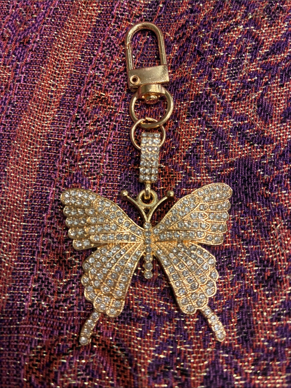 Handbag Decorative Rhinestone Butterfly - Picture 2 of 5